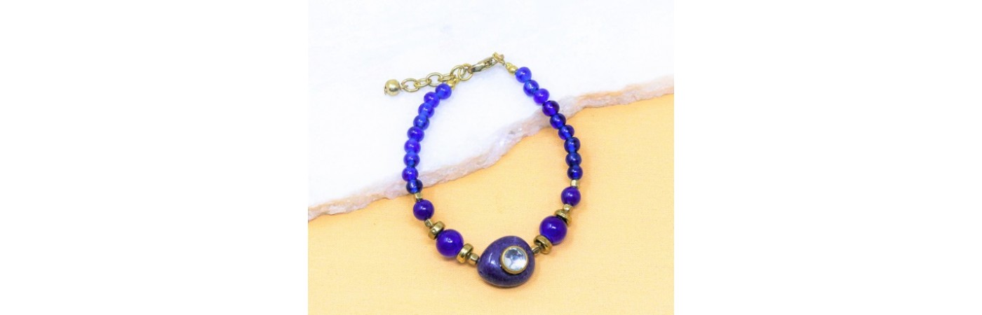 Chalcedony Beads Bracelet